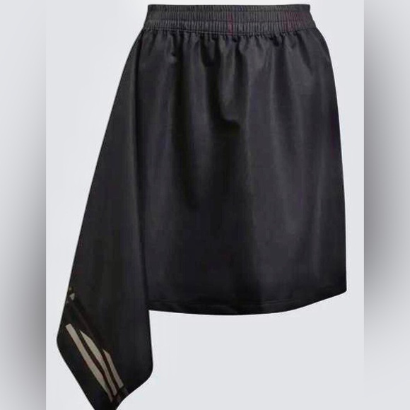 New Adidas Primegreen fashion athleisure black skirt knee asymmetrical S small 4 - Picture 2 of 8